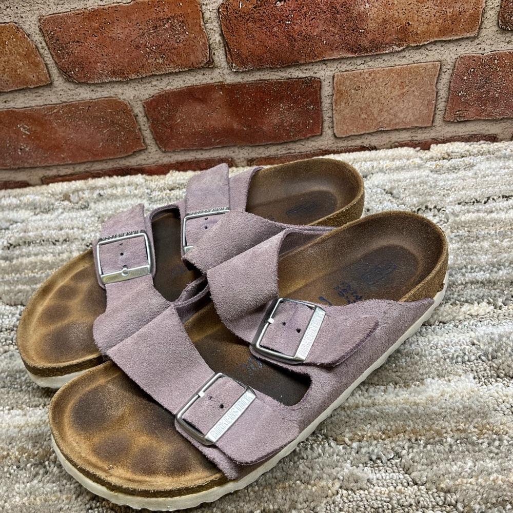Birkenstock Arizona sandals 37 soft footbed narrow fit women’s Sz 6 - Picture 4 of 11